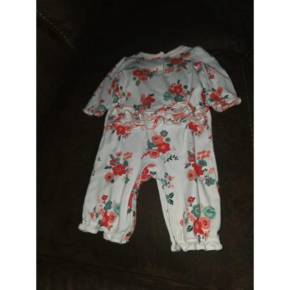 Gymboree layette line forest sprouts floral one piece‎ sleeper size 3 6 months